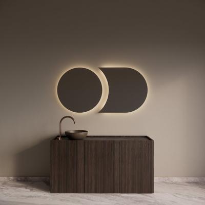 Badkamerspiegel Gliss Design Eris | 70 + 10x70 cm | 2-delig | Indirecte LED verlichting | Sensor bediening | Met spiegelverwarming