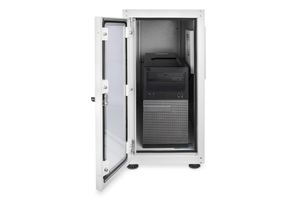 Digitus DN-CC 9002 mit Glastür und Lüfter PC-kast (b x h x d) 300 x 650 x 600 mm Grijs-wit (RAL 7035)