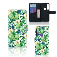 Motorola One Action Hoesje Orchidee Groen - thumbnail