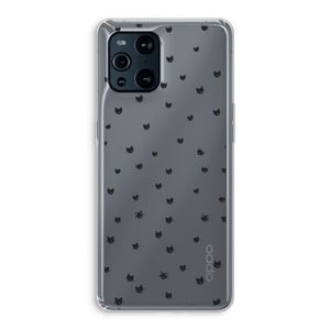 Kleine kattenkopjes: Oppo Find X3 Pro Transparant Hoesje