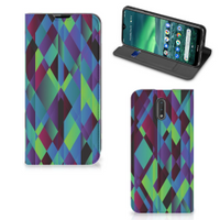 Nokia 2.3 Stand Case Abstract Green Blue - thumbnail