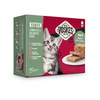Voskes Kitten - Paté kip met wortelen natvoer kat (8x85 g) 2 verpakkingen (16 x 85 g)