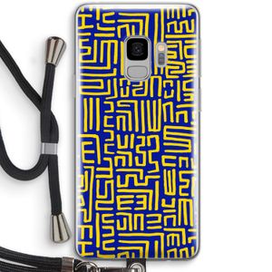 Majorelle Blue Print: Samsung Galaxy S9 Transparant Hoesje met koord