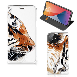 Bookcase iPhone 12 | iPhone 12 Pro Watercolor Tiger