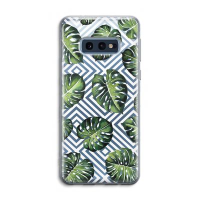 Geometrische jungle: Samsung Galaxy S10e Transparant Hoesje