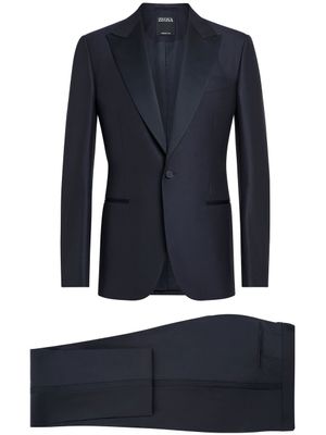 Zegna costume à revers crantés - Bleu