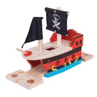Bigjigs houten rails piratenschip