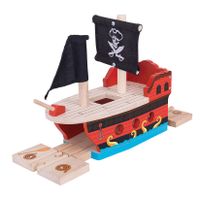 Bigjigs Houten Rails Piratenschip - thumbnail