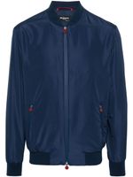 Kiton veste bomber à fermeture zippée - Bleu