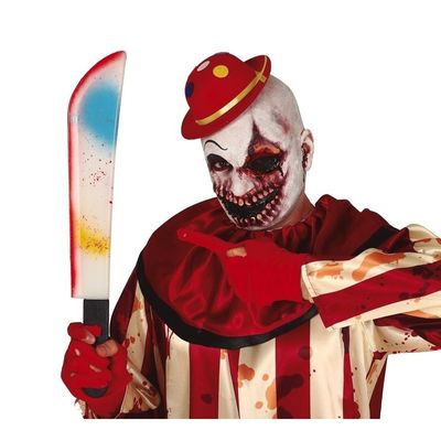 Horror verkleed slagersmes/kapmes gekleurd 54 cm