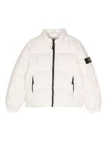 Stone Island Junior doudoune à patch logo - Blanc - thumbnail