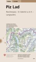 Wandelkaart - Topografische kaart 1199bis Piz Lad | Swisstopo Wandelkaart - Topografische kaart 1199bis Piz Lad | Swisstopo