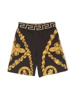 Versace Kids short à imprimé baroque - Noir - thumbnail