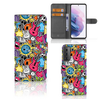 Samsung Galaxy S21 Plus Wallet Case met Pasjes Punk Rock