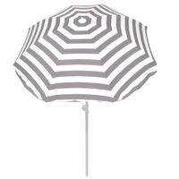 Strandparasols grijs/wit 180 cm   -