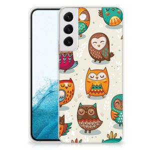 Samsung Galaxy S22 Plus TPU Hoesje Vrolijke Uilen