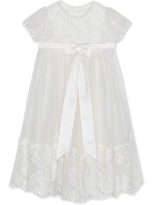 Dolce & Gabbana Kids robe évasée à détail de nœud - Blanc