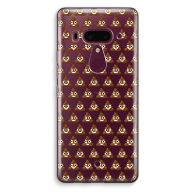 Poop emoji: HTC U12+ Transparant Hoesje