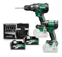 Hikoki kc18dcwbz | combipack | dv18dc accuklopboor + wh18dc accu slagschroevendraaier | 18v | 2 x 5.0ah + lader | in hsc iii - kc18dcwbz