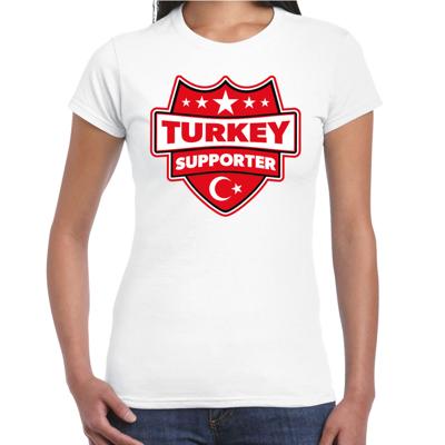 Turkije supporters t-shirt - wit - voor dames - Turkey - landen shirts - kleding - sport