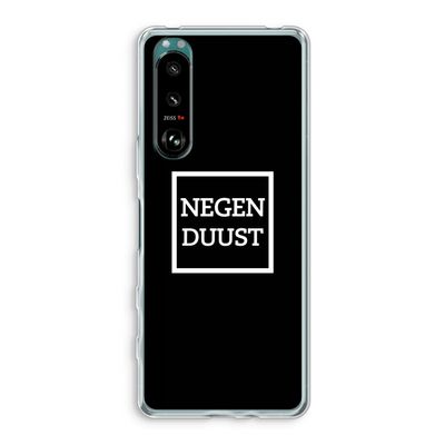 Negenduust black: Sony Xperia 5 III Transparant Hoesje