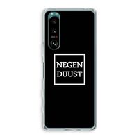 Negenduust black: Sony Xperia 5 III Transparant Hoesje