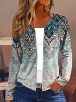 Ethnic Knitted Casual Loose Kimono