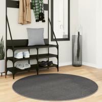 Vloerkleed IZA laagpolig Scandinavisch Ø 120 cm antraciet