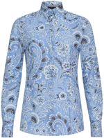 ETRO chemise en coton à motif cachemire - Bleu - thumbnail