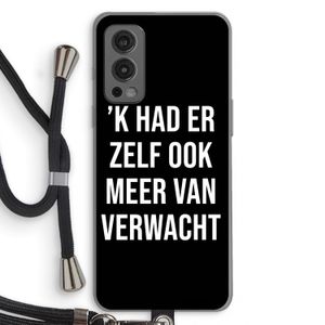 Meer verwacht - Zwart: OnePlus Nord 2 5G Transparant Hoesje met koord