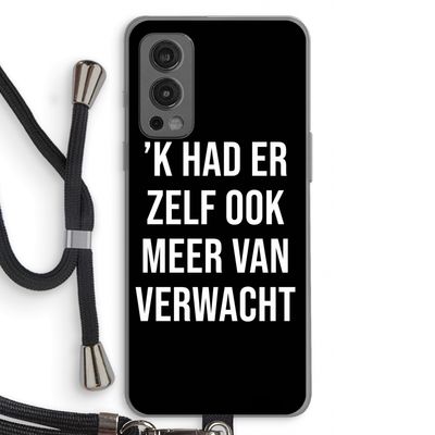 Meer verwacht - Zwart: OnePlus Nord 2 5G Transparant Hoesje met koord
