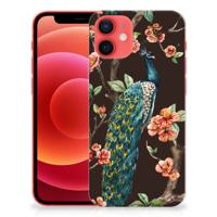 iPhone 12 Mini | TPU Hoesje | Pauw met Bloemen