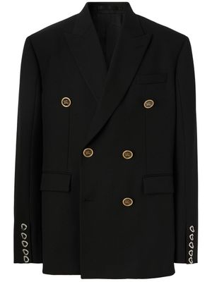Burberry veste de costume à boutonnière croisée - Noir