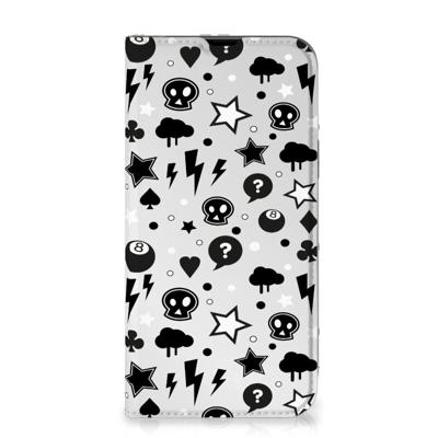 Mobiel BookCase iPhone 13 Pro Max Silver Punk Mobiel BookCase iPhone 13 Pro Max Silver Punk