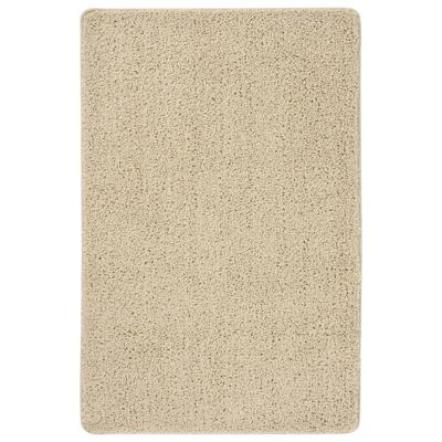 Vloerkleed shaggy anti-slip 200x290 cm crèmekleurig