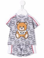 Moschino Kids ensemble haut-short Teddy Bear à logo imprimé - Gris