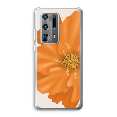 Orange Ellila flower: Huawei P40 Pro Plus Transparant Hoesje