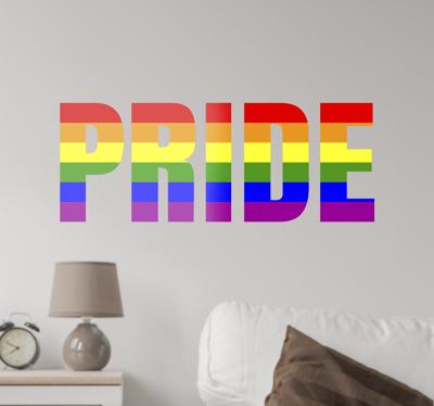 Muursticker regenboog PRIDE