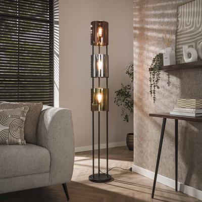 LifestyleFurn Vloerlamp 'Harout' Glas, 3-lamps