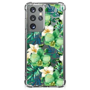 Samsung Galaxy S21 Ultra Case Orchidee Groen