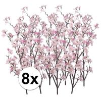 Bellatio flowers & plants Appelbloesem takken - 8x - roze - 104 cm - kunststof