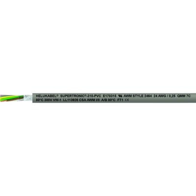 HELU 49913-1000 Geleiderkettingkabel S-TRONIC 310-PVC 12 x 0.34 mm² Grijs 1000 m