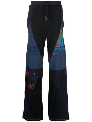 Marine Serre pantalon de jogging à imprimé graphique - Bleu