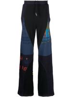 Marine Serre pantalon de jogging à imprimé graphique - Bleu