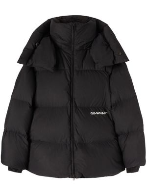 Off-White veste matelassée à logo imprimé - Noir