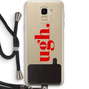 Ugh: Samsung Galaxy J6 (2018) Transparant Hoesje met koord