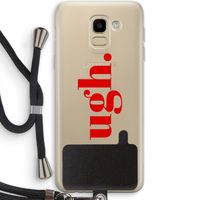 Ugh: Samsung Galaxy J6 (2018) Transparant Hoesje met koord