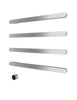 Hotbath &MORE set van 4 rails RASS80 SOFT SQUARE 80 cm met separate schakelaar en inbouw element Chroom (RASS80-4CR)