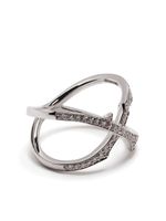 Stephen Webster bague Stem Crossover en or blanc 18ct pavée de diamants - Argent