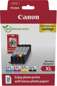 Canon 0332C005 inktcartridge Origineel Normaal rendement Zwart, Cyaan, Magenta, Geel